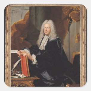 Portrait von Philibert Orry Quadratischer Aufkleber