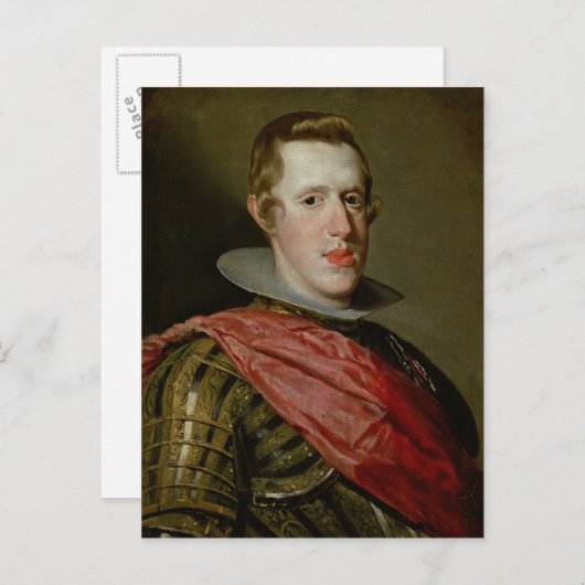 Portrait von Philip IV in Armor, 1628 Postkarte (Vorne/Hinten)