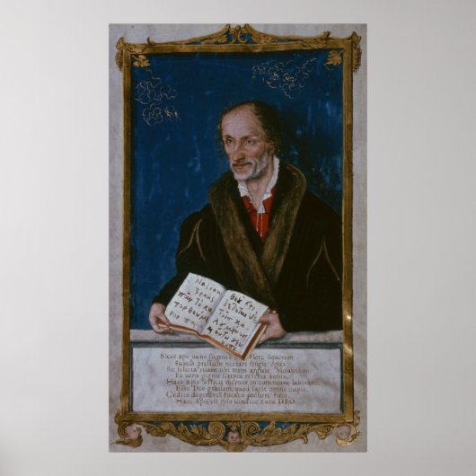 Portrait von Philipp Melanchthon Poster (Vorne)