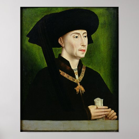 Portrait von Philippe le Bon Duc de Bourgogne Poster (Vorne)