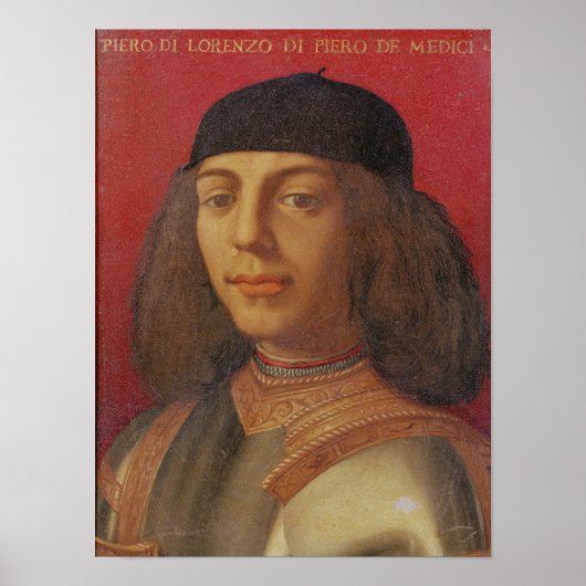 Portrait von Piero di Lorenzo de Medici Poster (Vorne)