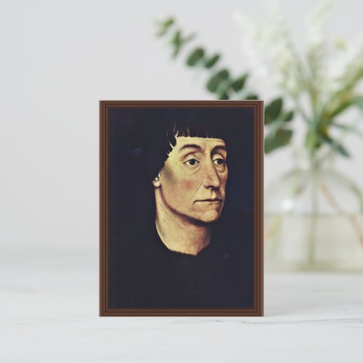 Portrait von Pierre de Beffremont von Weyden Rogie Postkarte (Stehend Vorderseite)