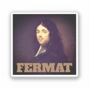 Portrait von Pierre de Fermat Aufkleber