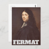 Portrait von Pierre de Fermat Postkarte (Vorne/Hinten)