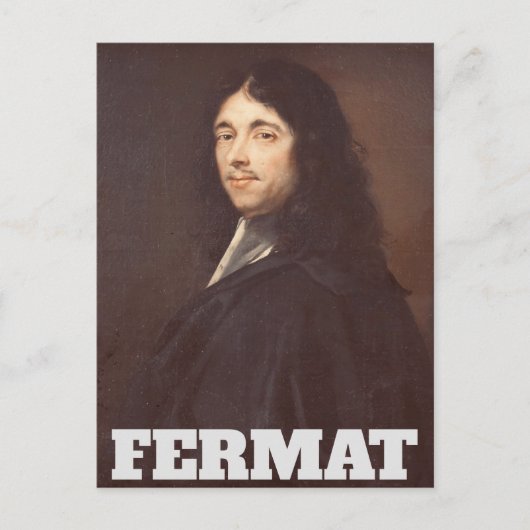 Portrait von Pierre de Fermat Postkarte (Vorderseite)