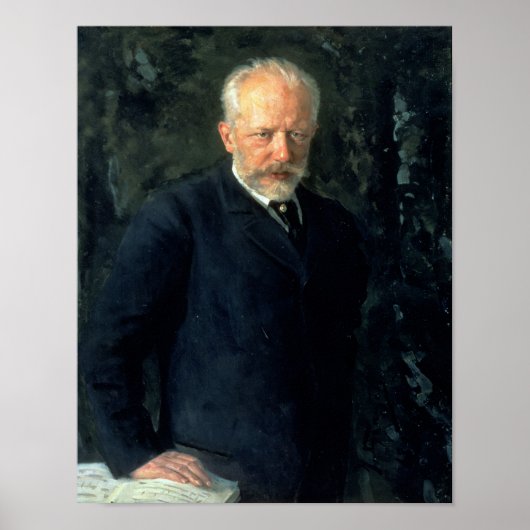 Portrait von Piotr Ilyich Tchaikovsky Poster (Vorne)