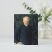 Portrait von Piotr Ilyich Tchaikovsky Postkarte (Stehend Vorderseite)