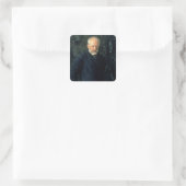 Portrait von Piotr Ilyich Tchaikovsky Quadratischer Aufkleber (Tasche)