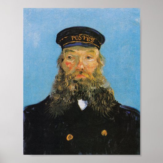 Portrait von Postman Roulin | Vincent Van Gogh Poster (Vorne)