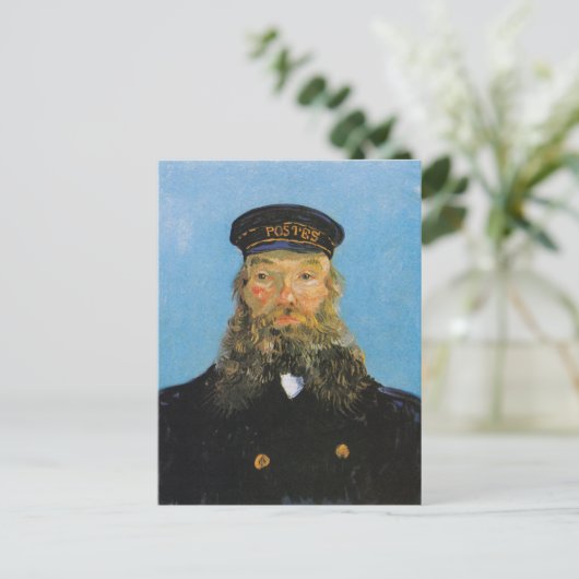 Portrait von Postman Roulin | Vincent van Gogh Postkarte (Stehend Vorderseite)