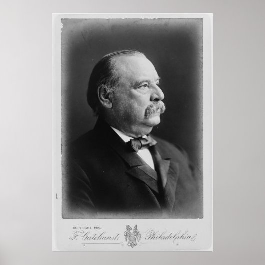 Portrait von Präsident Stephen Grover Cleveland Poster (Vorne)
