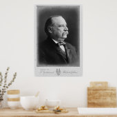 Portrait von Präsident Stephen Grover Cleveland Poster (Küche)