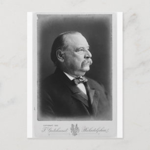 Portrait von Präsident Stephen Grover Cleveland Postkarte