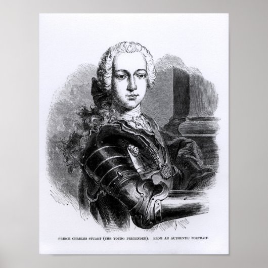 Portrait von Prinz Charles Edward Stuart Poster (Vorne)