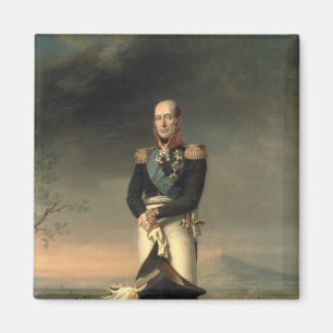 Portrait von Prinz Michail Barclay de Tolly Magnet