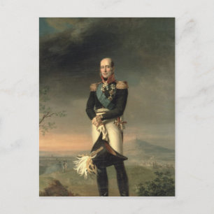Portrait von Prinz Michail Barclay de Tolly Postkarte