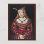 Portrait von Prinzessin Sybille of Cleves als Brau Postkarte (Vorderseite)