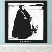 Portrait von Queen Victoria und Yorkie Dog Leinwanddruck (Insitu (Holzboden))