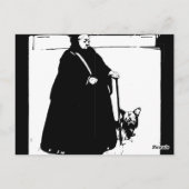 Portrait von Queen Victoria und Yorkie Dog Postkarte (Rückseite)