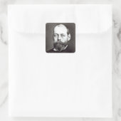 Portrait von Randolph Churchill Quadratischer Aufkleber (Tasche)