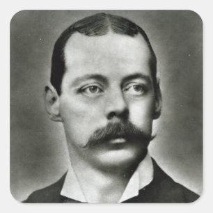 Portrait von Randolph Churchill Quadratischer Aufkleber