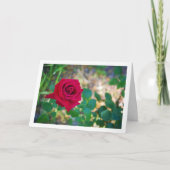 Portrait von Red Floral Rose Karte (Vorderseite)