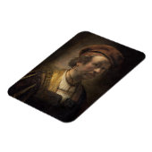 Portrait von Rembrandt, 1650 (Öl auf Leinwand) Magnet (Linke Seite)