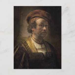Portrait von Rembrandt, 1650 (Öl auf Leinwand) Postkarte