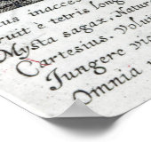 Portrait von Rene Descartes, 1644 Poster (Ecke)