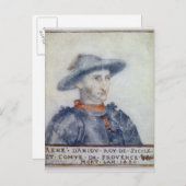 Portrait von Rene I Duke von Anjou Postkarte (Vorne/Hinten)