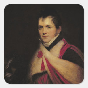 Portrait von Rev. Edward Daniel Clarke c.1822 Quadratischer Aufkleber