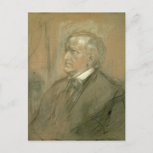 Portrait von Richard Wagner 1868 Postkarte (Vorderseite)