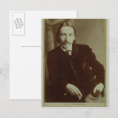 Portrait von Robert Louis Balfour Stevenson (1850- Postkarte (Vorne/Hinten)