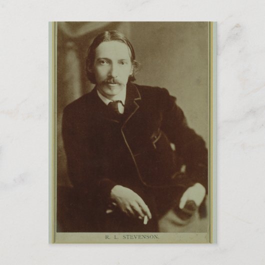 Portrait von Robert Louis Balfour Stevenson (1850- Postkarte (Vorderseite)