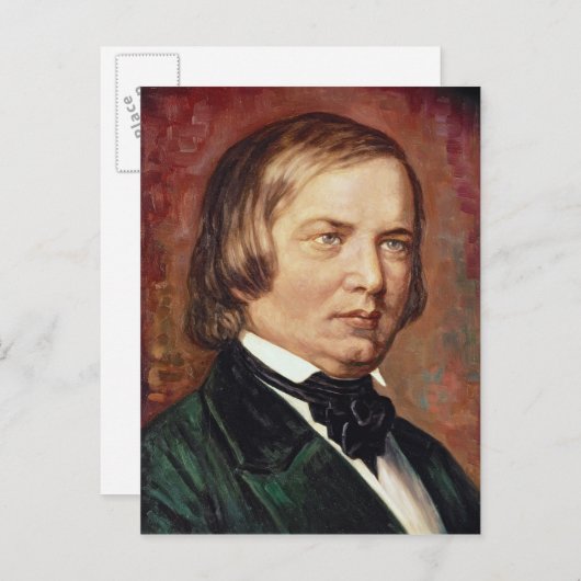 Portrait von Robert Schumann Postkarte (Vorne/Hinten)