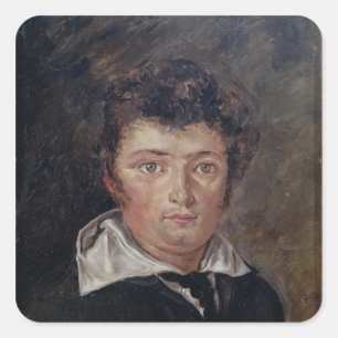 Portrait von Robert Surcouf 1796 Quadratischer Aufkleber
