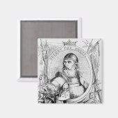 Portrait von Robert the Bruce Magnet (Vorderseite/Rückseite)