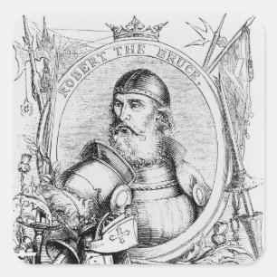 Portrait von Robert the Bruce Quadratischer Aufkleber