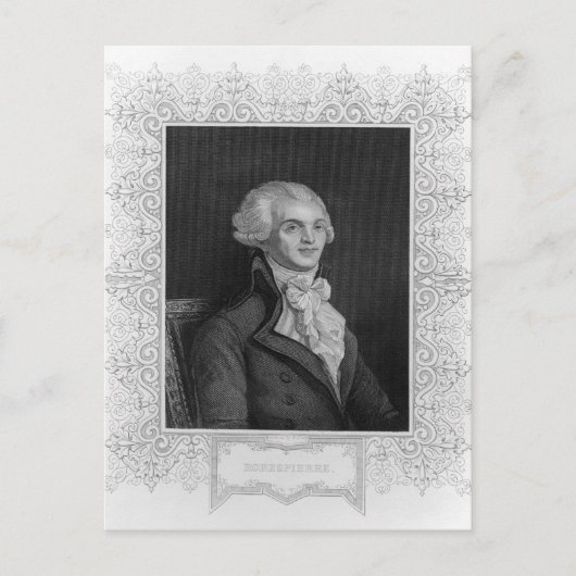 Portrait von Robespierre Postkarte (Vorderseite)