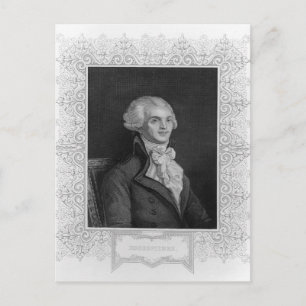 Portrait von Robespierre Postkarte