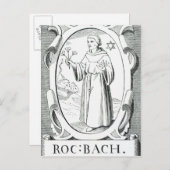 Portrait von Roger Bacon Postkarte (Vorne/Hinten)