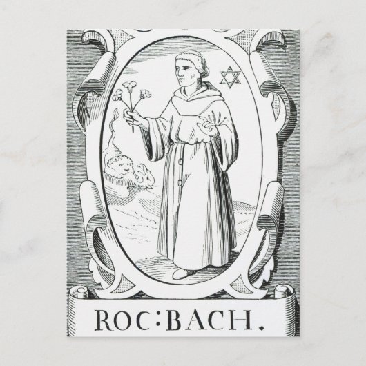 Portrait von Roger Bacon Postkarte (Vorderseite)