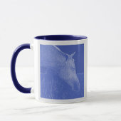 Portrait von Ross Head Blue and White Art Tasse (Links)