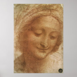 Portrait von Saint Anne von Leonardo da Vinci Poster