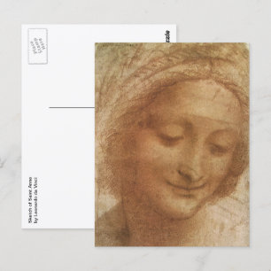Portrait von Saint Anne von Leonardo da Vinci Postkarte