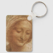 Portrait von Saint Anne von Leonardo da Vinci Schlüsselanhänger (Rückseite)