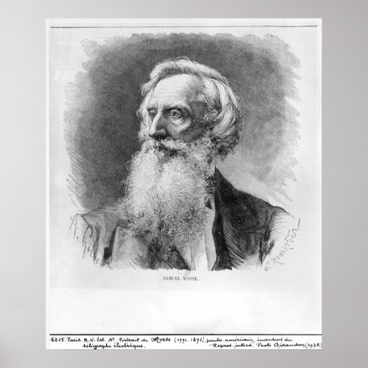 Portrait von Samuel Morse Poster (Vorne)