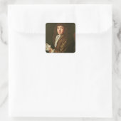 Portrait von Samuel Pepys 1666 Quadratischer Aufkleber (Tasche)