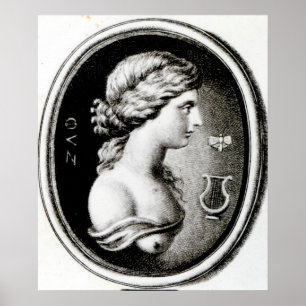 Portrait von Sappho Poster