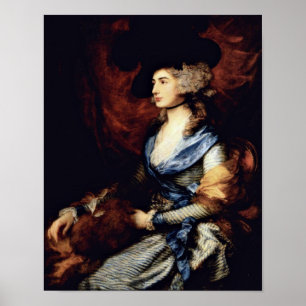 Portrait von Sarah Siddons von Thomas Gainsborough Poster